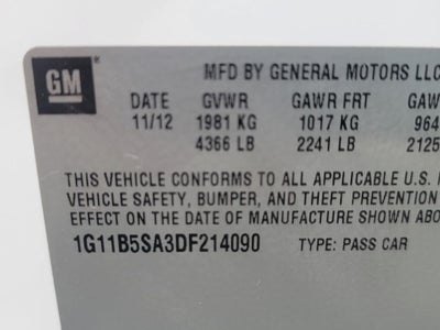 2013 Chevrolet Malibu LS 1LS