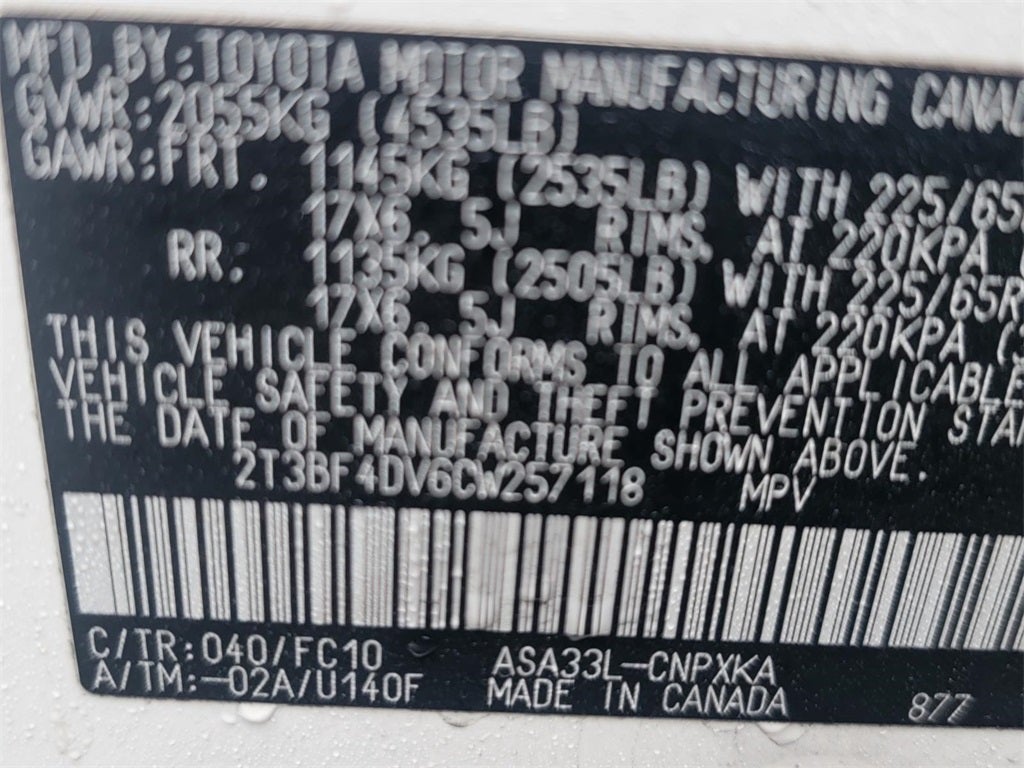 2012 Toyota RAV4 Base