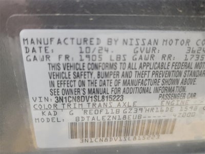 2025 Nissan Versa 1.6 S