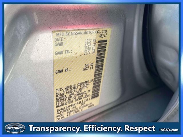 2017 Nissan Altima 2.5 S