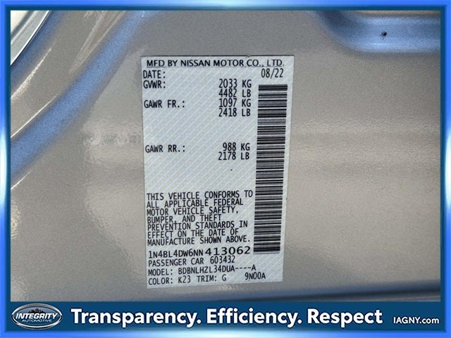 2022 Nissan Altima 2.5 SV