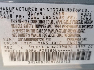 2024 Nissan Sentra SR CERTIFIED