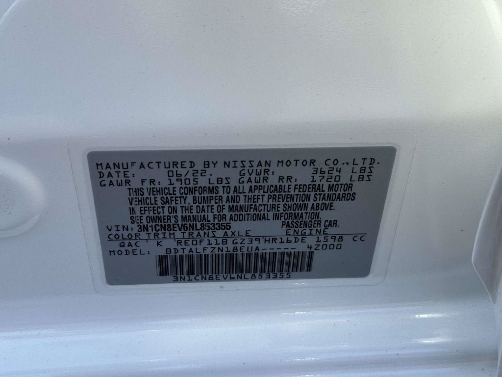 2022 Nissan Versa 1.6 SV