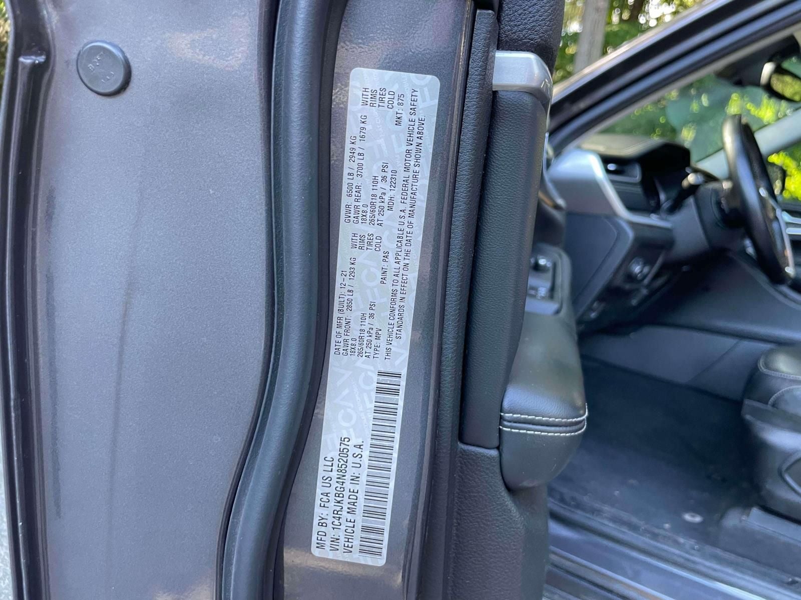 2022 Jeep Grand Cherokee L Limited 4x4