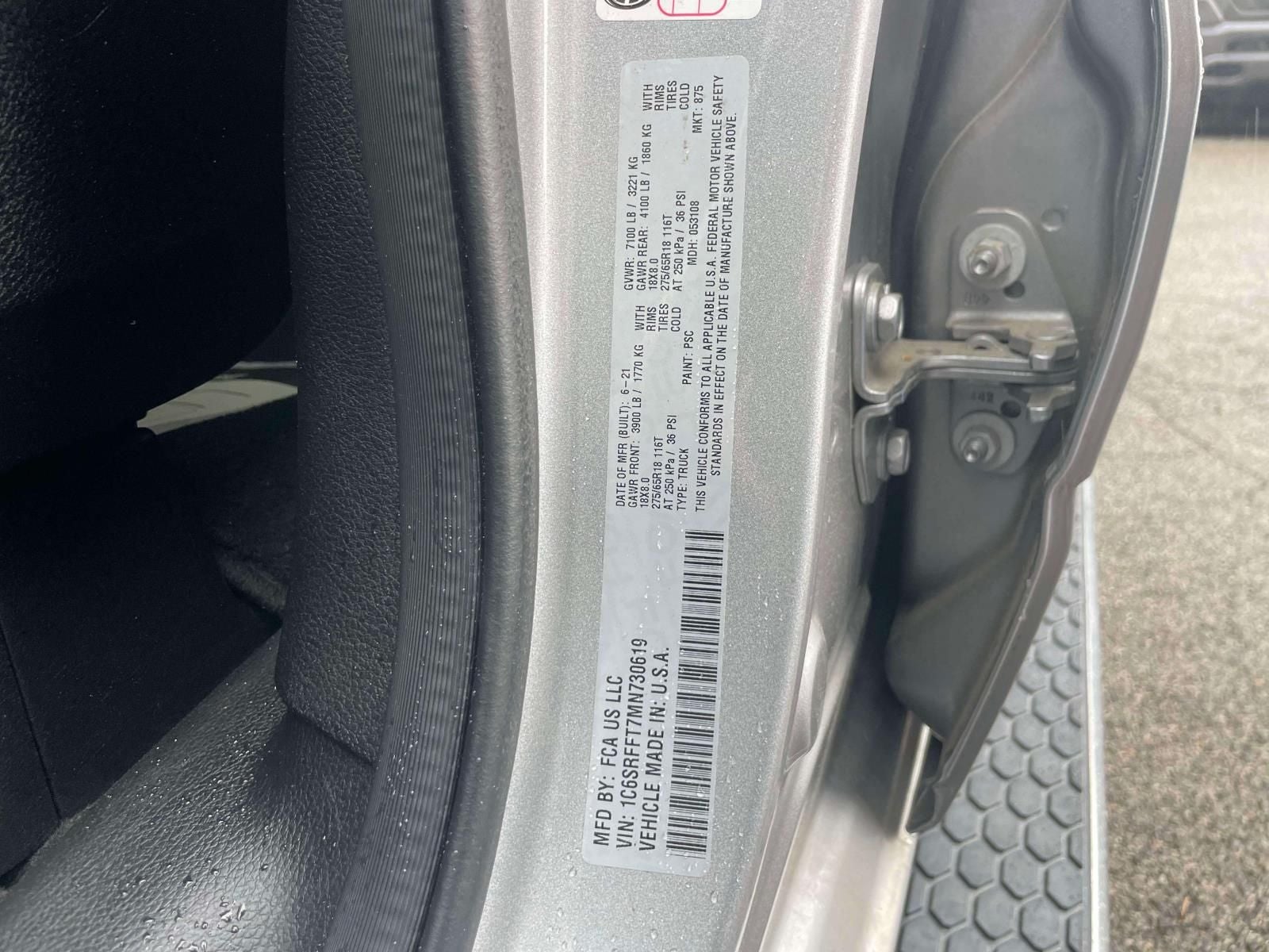2021 RAM 1500 Big Horn Crew Cab 4x4 5'7' Box