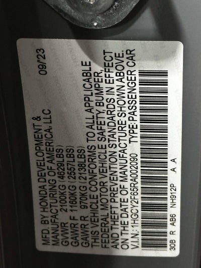 2024 Honda Accord Hybrid EX-L