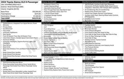 2024 Toyota Sienna XLE 8 Passenger