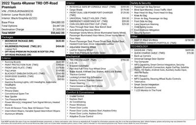 2022 Toyota 4Runner TRD Off-Road Premium