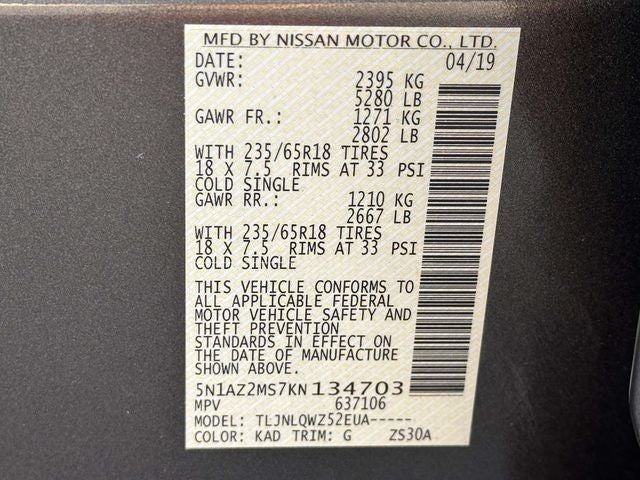 2019 Nissan Murano SV