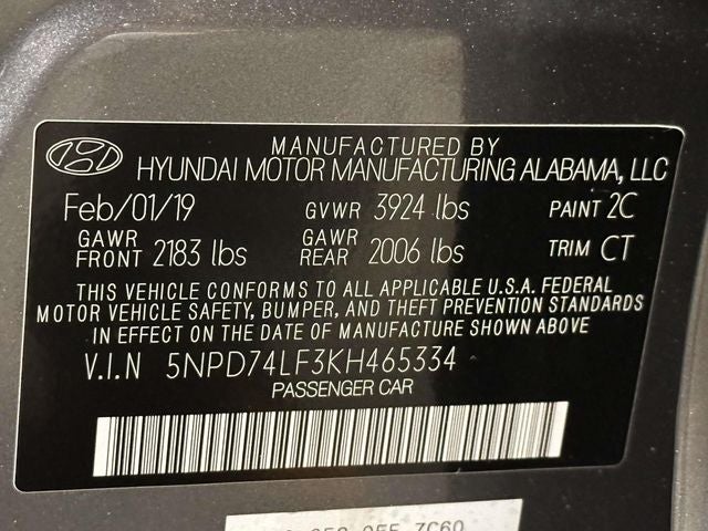 2019 Hyundai Elantra SE