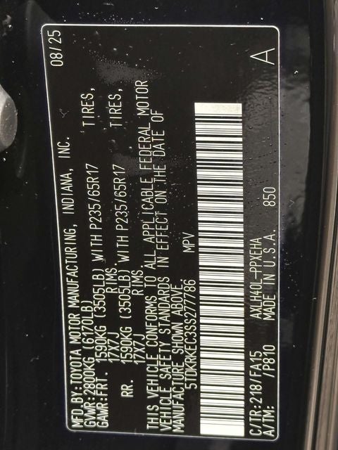 2025 Toyota Sienna Mobility LE 8 Passenger