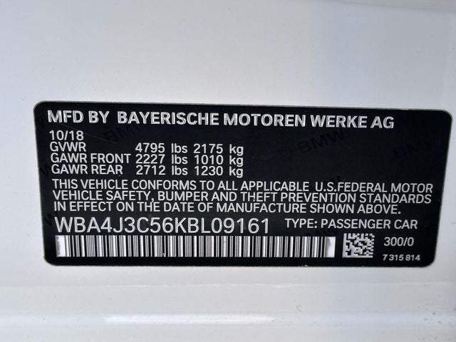 2019 BMW 4 Series 430i Gran Coupe