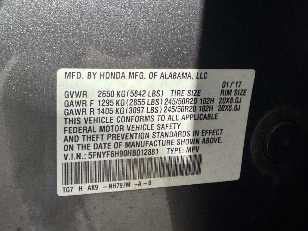 2017 Honda Pilot Touring