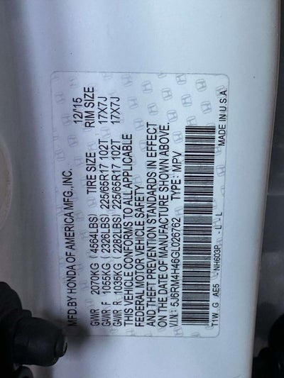 2016 Honda CR-V SE