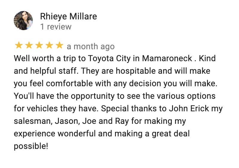 Google Reviews for Toyota City