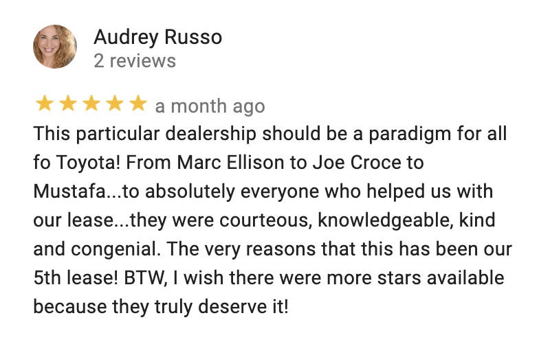 Google Reviews for Toyota City