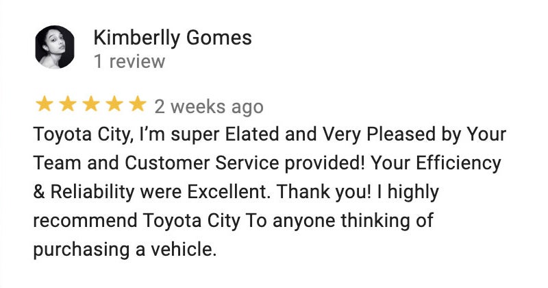 Google Reviews for Toyota City