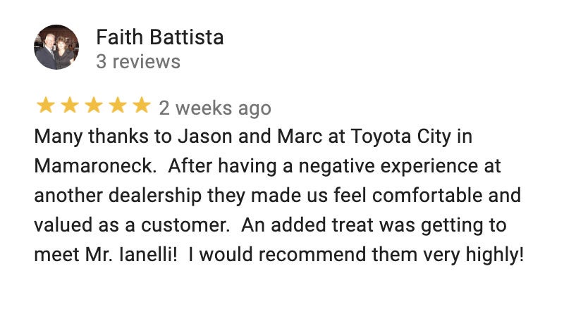 Google Reviews for Toyota City
