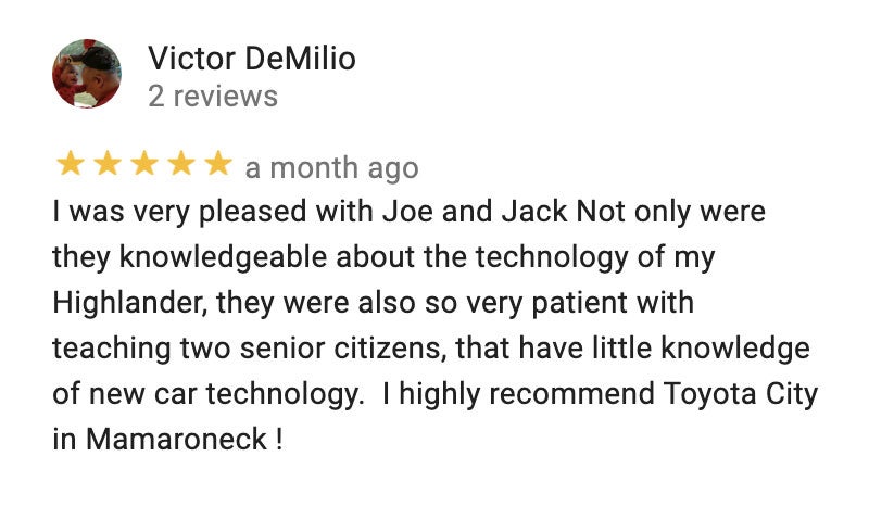 Google Reviews for Toyota City