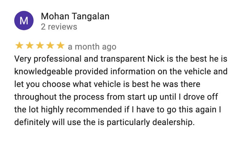 Google Reviews for Toyota City