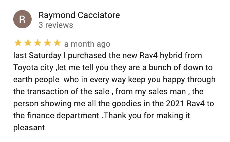 Google Reviews for Toyota City