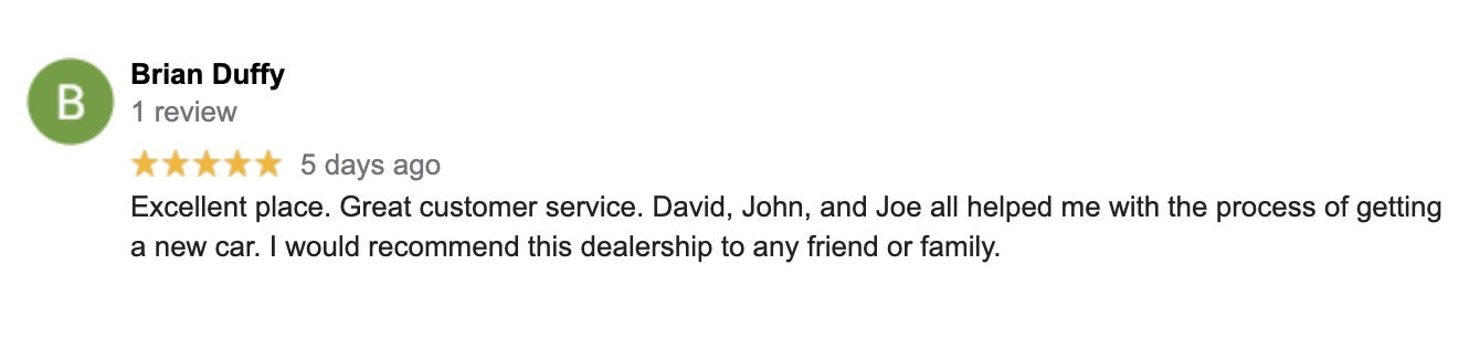 Google Reviews for Toyota City