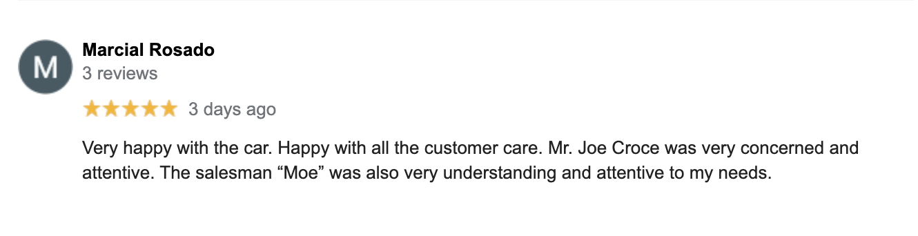 Google Reviews for Toyota City