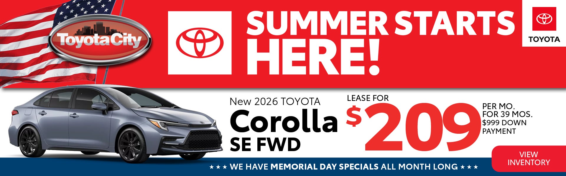 New 2026 Toyota Corolla SE FWD