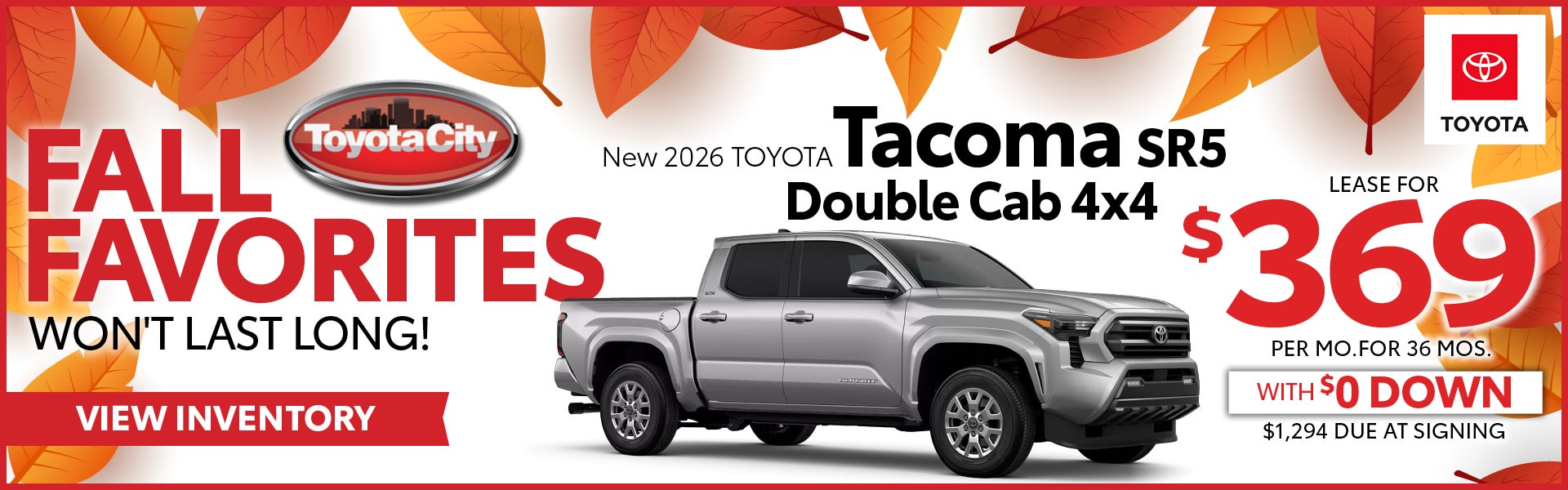 New 2026 Toyota Tacoma SR5 Double Cab 4x4